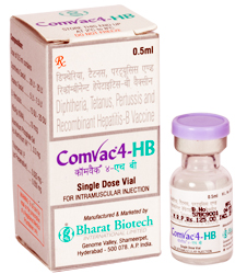 comvac4 vaccine for diptheria,pertussis,jetnus,hepatitisb,Hib
