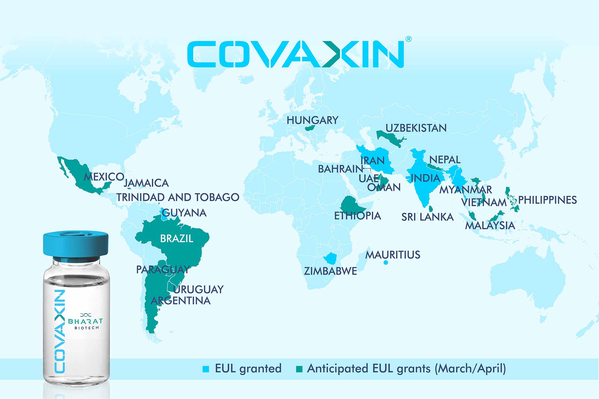 Covaxin world map